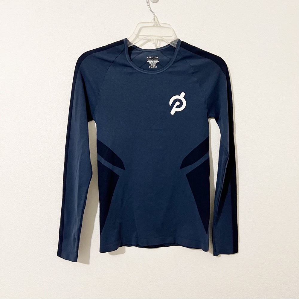 Peloton Women's Blue Long Sleeve Stretch Top Size Large L